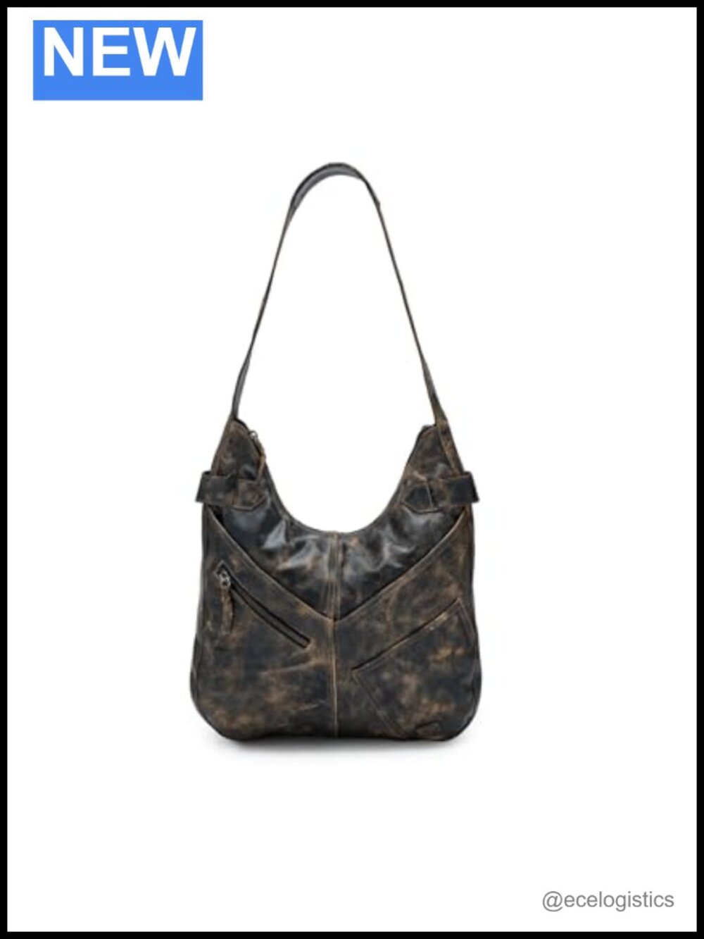 Vegetable Tanned Leather Crossbody Bag Handmade Purse Magnetic Closure Shoulder
